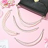 4Pcs 4 Styles Zinc Alloy and ABS Pearl Chains FIND-CJ0004-48-5
