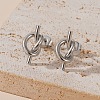 knot 304 Stainless Steel Stud Earrings EJEW-Z150-01P-1