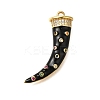 Rack Plating Brass Micro Pave Cubic Zirconia Pendants ZIRC-F142-18G-1