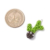 Handmade Glass Seed Beaded Cactus Pendants PALLOY-MZ00684-2