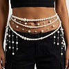 Summer Beach Alloy Imitation Pearl Tassel Waist Beads for Bikini WG13900-01-2
