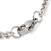 Non-Tarnish 304 Stainlessa Steel Curb Chain Pendant Necklaces LS-NJEW-H034-02P-3