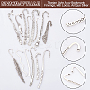 14Pcs 14 Styles Tibetan Style Alloy Bookmarks Findings AJEW-UN0001-69-5
