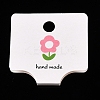 Folding Flower Pattern Paper Jewlery Display Cards for Necklaces CDIS-T004-22-2
