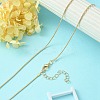 Brass Round Snake Chain Necklace for Men Women MAK-YW0001-09-5