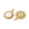 Brass Micro Pave Clear Cubic Zirconia Pendants KK-B083-36C-G-2