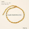 304 Stainless Steel Twisted Dapped Chain Anklets FS-WG7E8C4-02-1