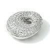 Rack Plating Brass Cubic Zirconia Pendants KK-S378-02P-O-2