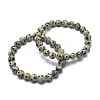 Natural Dalmatian Jasper Bead Stretch Bracelets BJEW-K212-A-014-1