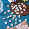 40Pcs 2 Colors UV Plating Alloy with Mixed Color Glass Rhinestone Pendants FIND-PJ0001-37-6