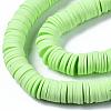 Flat Round Handmade Polymer Clay Beads CLAY-R067-10mm-24-3