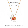 304 Stainless Steel Enamel Red Geometric Pendant Necklaces FS-WGE6FD0-04-1