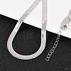 6MM 201 Stainless Steel Flat Snake Chain Necklaces for Women Men NJEW-Z089-02P-2