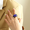 Oval 304 Stainless Steel with Cat Eye Finger Rings FS-WGC5475-17-1