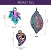 20Pcs 10 Style Rainbow Color Alloy Pendants PALLOY-SZ0001-31-7