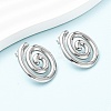 304 Stainless Steel Stud Earrings EJEW-I323-01P-04-1