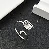 304 Stainless Steel Cuff Rings for Women RJEW-F195-02P-1