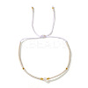 Bohemian Style Handmade Glass Seed Beaded Braided Bead Bracelets for Women TS0574-2-1