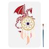 US 1 Pc PET Hollow Out Drawing Painting Stencils DIY-FG0005-14C-1