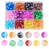 Two Tone Transparent Crackle Acrylic Beads CACR-TA0001-01-3