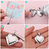 4Pcs 316 Stainless Steel Locket Pendants STAS-BBC0005-07-6
