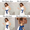 2Pcs 2 Colors Satin Cloth Ribbon Wrap Around Chain Belts AJEW-CP0009-47-5