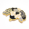 Rack Plating Alloy Enamel Big Pendants ENAM-N056-395A-G-2