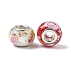 Rondelle Lampwork Large Hole European Beads LPDL-R003-02-2