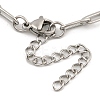 304 Stainless Steel Paperclip Chain Bracelets for Women BJEW-C046-02P-3