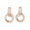 Rack Plating 925 Sterling Silver Micro Pave Clear Cubic Zirconia Enhancer Shortener Bails STER-H105-05RG-1