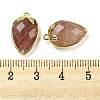 Natural Strawberry Quartz Faceted Pendants G-M431-06G-06-3