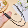 1Pc Alloy Double Layer Chain Belts for Pants AJEW-GF0011-93D-3