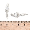 Brass with Clear Cubic Zirconia Pendants KK-P271-26P-3