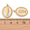 304 Stainless Steel Enamel Pendants STAS-U061-33G-A02-3