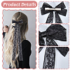 12Pcs 6 Styles Polyester Alloy Bowknot Hair Clips PHAR-CN0001-02-6