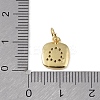 Rack Plating Brass Micro Pave CLear Cubic Zirconia Charms KK-E110-14G-Q-3