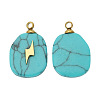 Synthetic Turquoise Pendants FIND-PW0015-01A-04-1