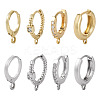 8 Pairs 8 Style Brass Hoop Earrings EJEW-PJ0001-05-2