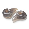 Natural Grey Agate Carved Pendants G-H089-01A-2