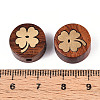 Natural Sandalwood Mala and Brass Finding Beads WOOD-T032-33D-3