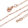 Brass Ball Chain Necklaces for Women NJEW-D302-32RG-5