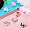6Pcs 6 Colors Polymer Clay Rhinestone Beads FIND-TA0006-53-4