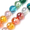 Electroplate Transparent Glass Beads Strands EGLA-K015-16-1