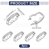 8Pcs Rack Plating Brass Micro Pave Clear Cubic Zirconia Twister Clasps ZIRC-WR0001-04P-2