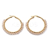 Beaded Hoop Earrings X-EJEW-JE03830-03-4