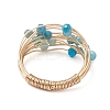 Natural Gemstone Finger Rings RJEW-TA00221-6