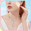 100Pcs Transparent Spray Painted Glass Pendants FIND-SC0020-60-5