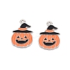 Halloween Theme Alloy Enamel Pendants ENAM-T020-08A-2