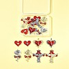 16Pcs 8 Styles Alloy Enamel Pendants FIND-FS0003-88-8