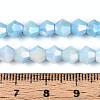 Anti-Tarnish Electroplate Bicone Glass Beads Strands EGLA-T021-6mm-16-08-4
